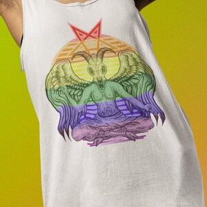 Baphomet Pride tank top, Equality tank top, LGBTQ+ Shirts, Pride tank top, Pride, Satanic Pride, Satanism, Satanic Pride shirt, Equality tee