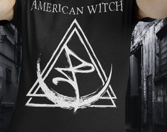 Mystical American Witch Tee, Goth shirt, Gothic Wear, Witchcraft Fashion, Occult Style, Witch T-Shirt, Witchy Clothes, Alternative Clothing