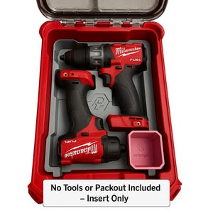 Packout Insert for M18 Drill and Impact – Fits 48-22-8435 | Works with FUEL or Brushless Models 2904-20, 2953-20, 2801-20, 2850-20