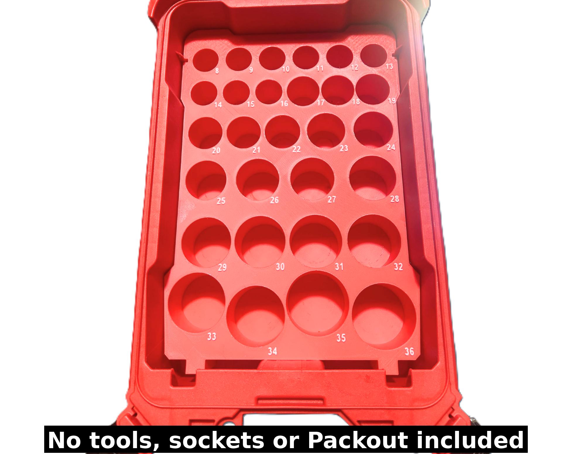 Socket Set Compatible Pack Out Packout Insert for Metric Deep Sockets (8–36 Mm) – Compatible With ...