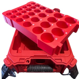 Packout Insert for Metric Deep Sockets (8mm–32mm) – Compatible with Milwaukee 8435 Toolbox | 1/2&quot; Drive Socket Tray Organizer