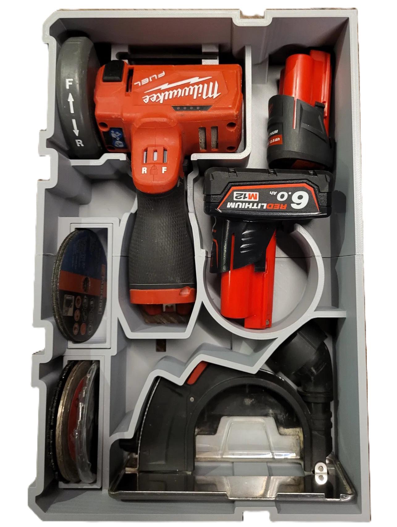 Milwaukee Packout Insert to suit M12 Cutoff Tool – USA 2522-20 / AUS/UK M12FCOT Fits 2 & 3-Drawer Packout Systems