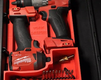 Milwaukee Packout Insert to suit M18 Fuel Hammer Drill and Impact Driver Gen 4 – USA 2904-20  2953-20 / AUS/UK M18FPD3 & M18FID3