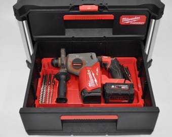 Milwaukee Packout Insert to suit M18 Fuel SDS Rotary Hammer Drill – USA 2712-20, 2912-20, 2914-20 / Aus/UK M18CHX, M18FH, M18ONEFH