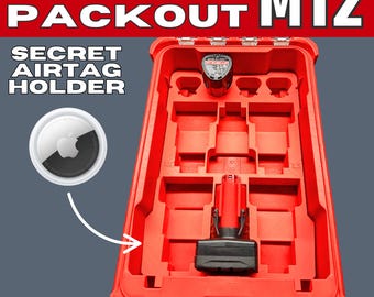 Packout Insert for M12 Batteries – Fits 48-22-8435 | AirTag Slot | 48-11-2401, 2430, 2440, 2460 | M12B2, M12B3, M12B4, M12B6 Compatible
