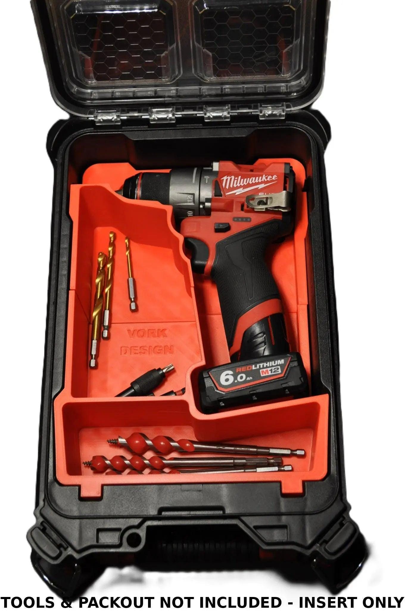 ミルウォーキー製パックアウトインサート（M12 Fuel Drill Gen 3対応 