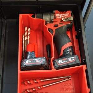 Packout Einsatz für M12 Verbrauchsmaterial Bohrmaschine Gen 3 - Kompatibel mit Packout Toolbox System | Schutzorganizer für Modell 3403-20
