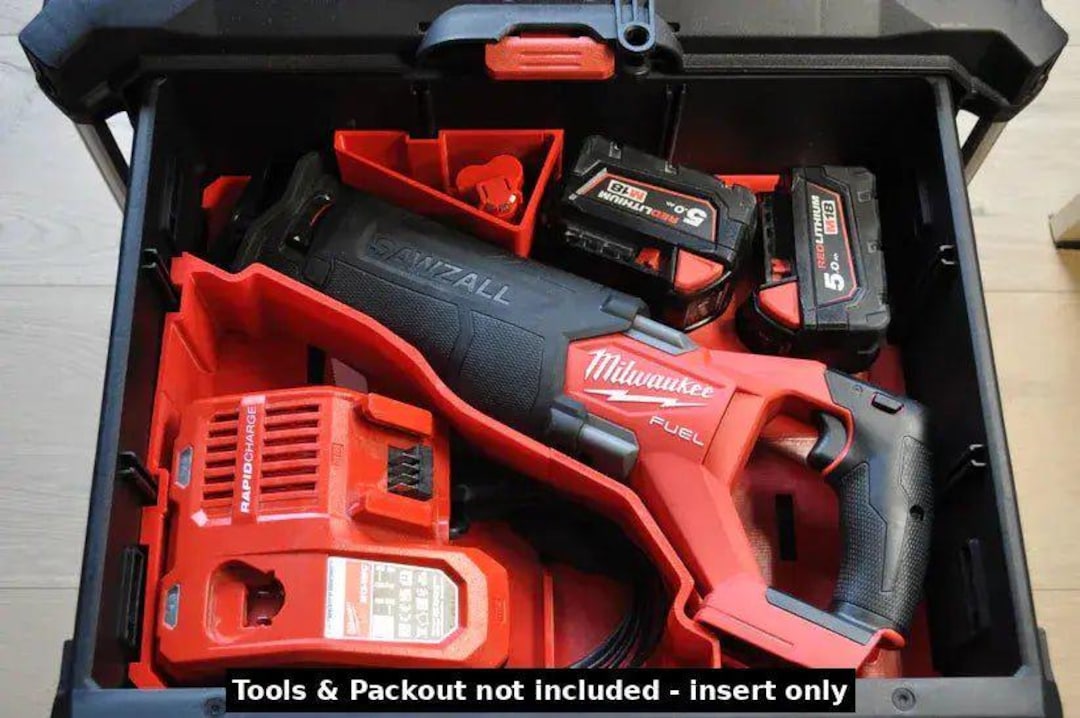 Insert Milwaukee Packout Pour Perceuse M18 FPD3 – Organiseur Atelier – Lot De 2