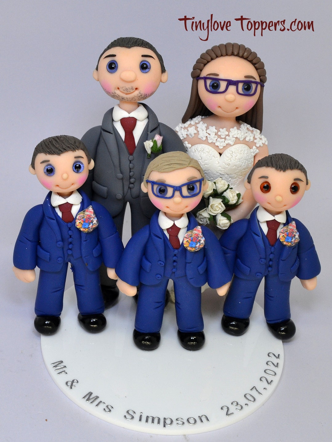 Personalised Wedding Cake Topper, Custom Wedding Cake Topper, Bride and Groom Wedding Cake