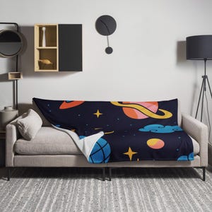 Nachthimmel Decke für Kinder - Weiche, gemütliche Kinderbettwäsche, Weltraum-Thema Quilt, perfektes Geschenk für Jungen und Mädchen Schlafzimmer Dekor