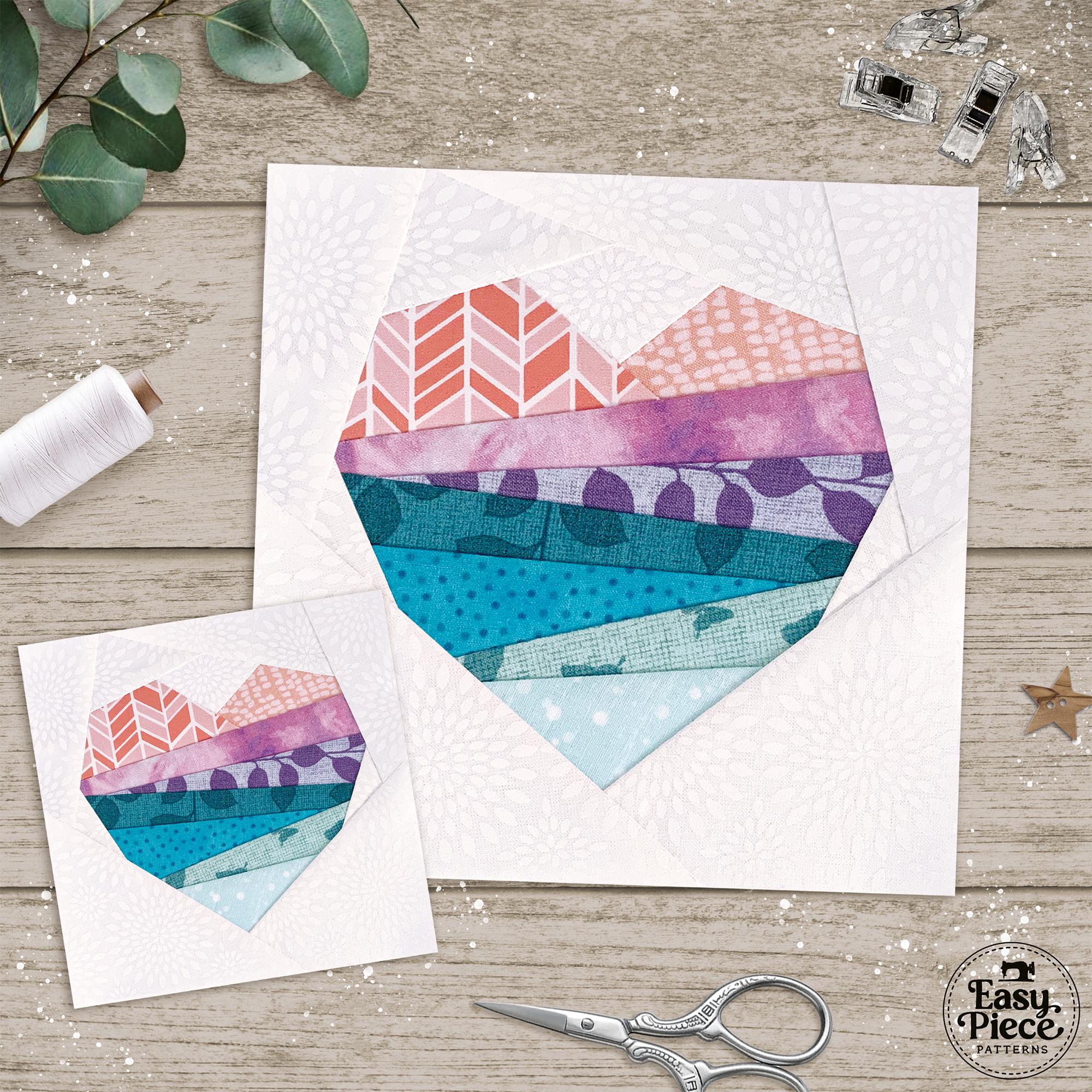 Bandaged Heart in 6 Sizes, 3" 4" 5" 6" 8" 10". FPP Foundation Paper ...