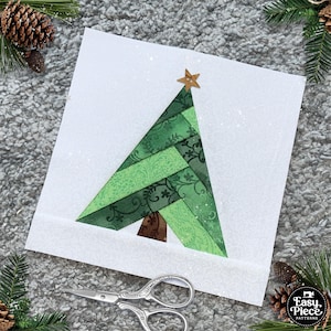 Pino, modelli di alberi di Natale FPP da 3", 4", 5" e 6", per creare alberi di Natale da usare come decorazioni, etichette regalo o come trapunta festiva!