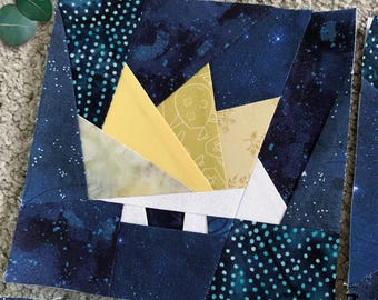 Scrappy Hedgehog in 3 sizes, 6" 8" 10". FPP foundation paper piecing patterns. PDF download.