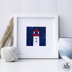 Kleine Leuchttürme in 4 Größen, 2 Designs, 10cm 20cm 26cm Schnittmuster für FPP Papiere. PDF-Download. Bild 6