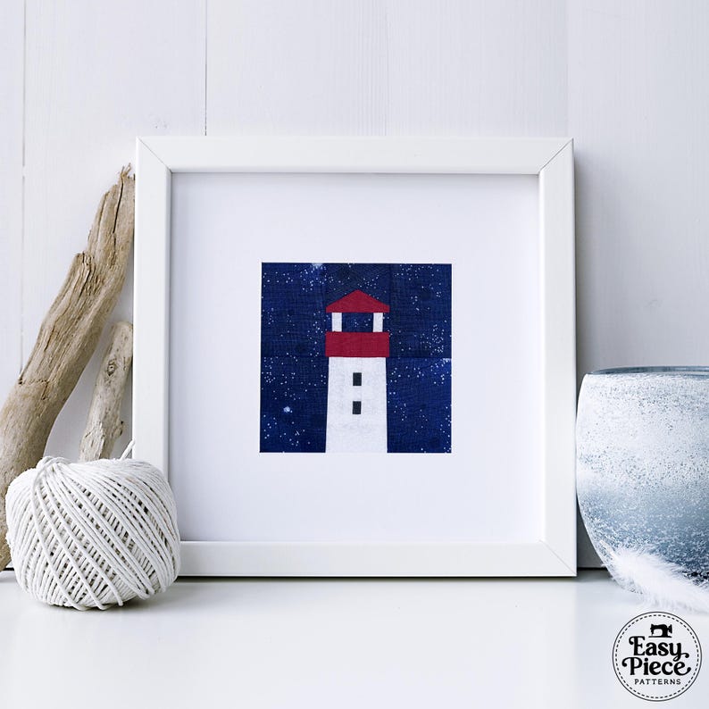 Kleine Leuchttürme in 4 Größen, 2 Designs, 10cm 20cm 26cm Schnittmuster für FPP Papiere. PDF-Download. Bild 6