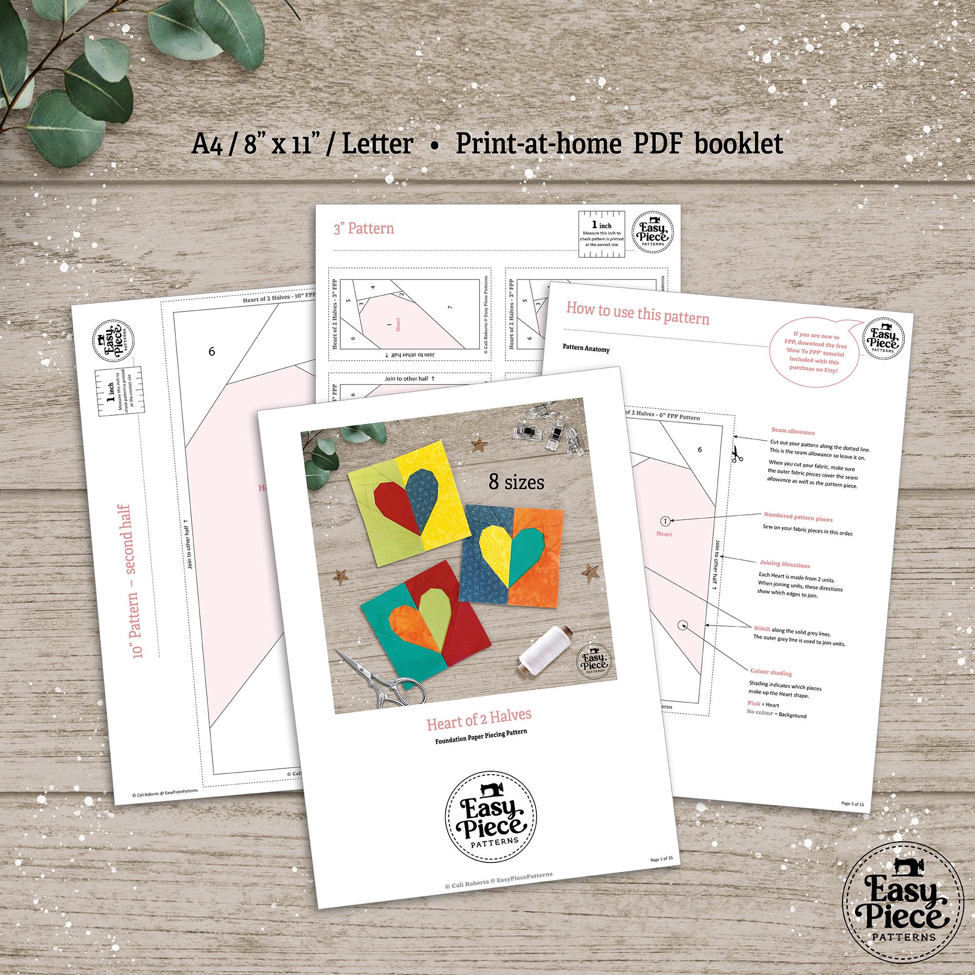 Heart FPP in 8 Sizes: 3, 4, 5, 6, 7, 8, 9, 10 Inches. FPP Foundation ...