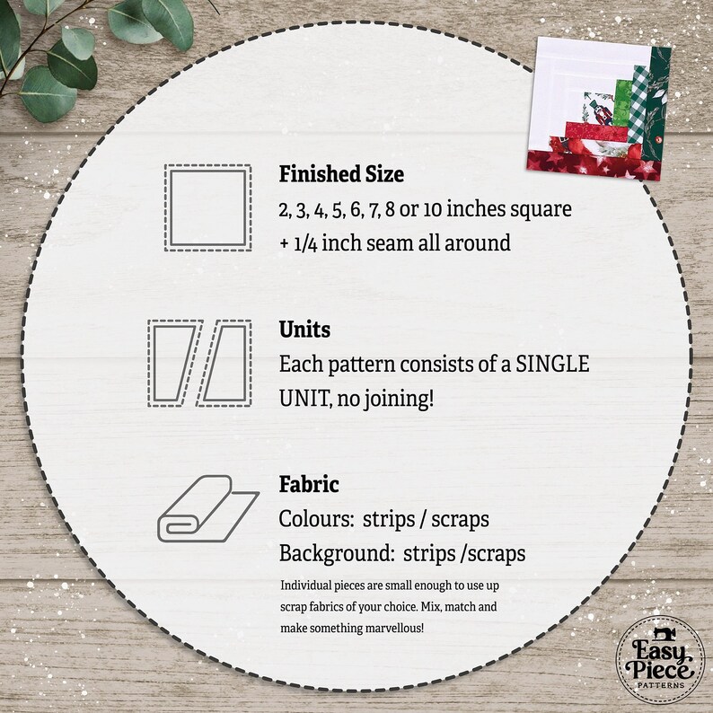 4 Classics in 8 Sizes: 2 to 10 Inches. FPP Quilt Block Patterns ...