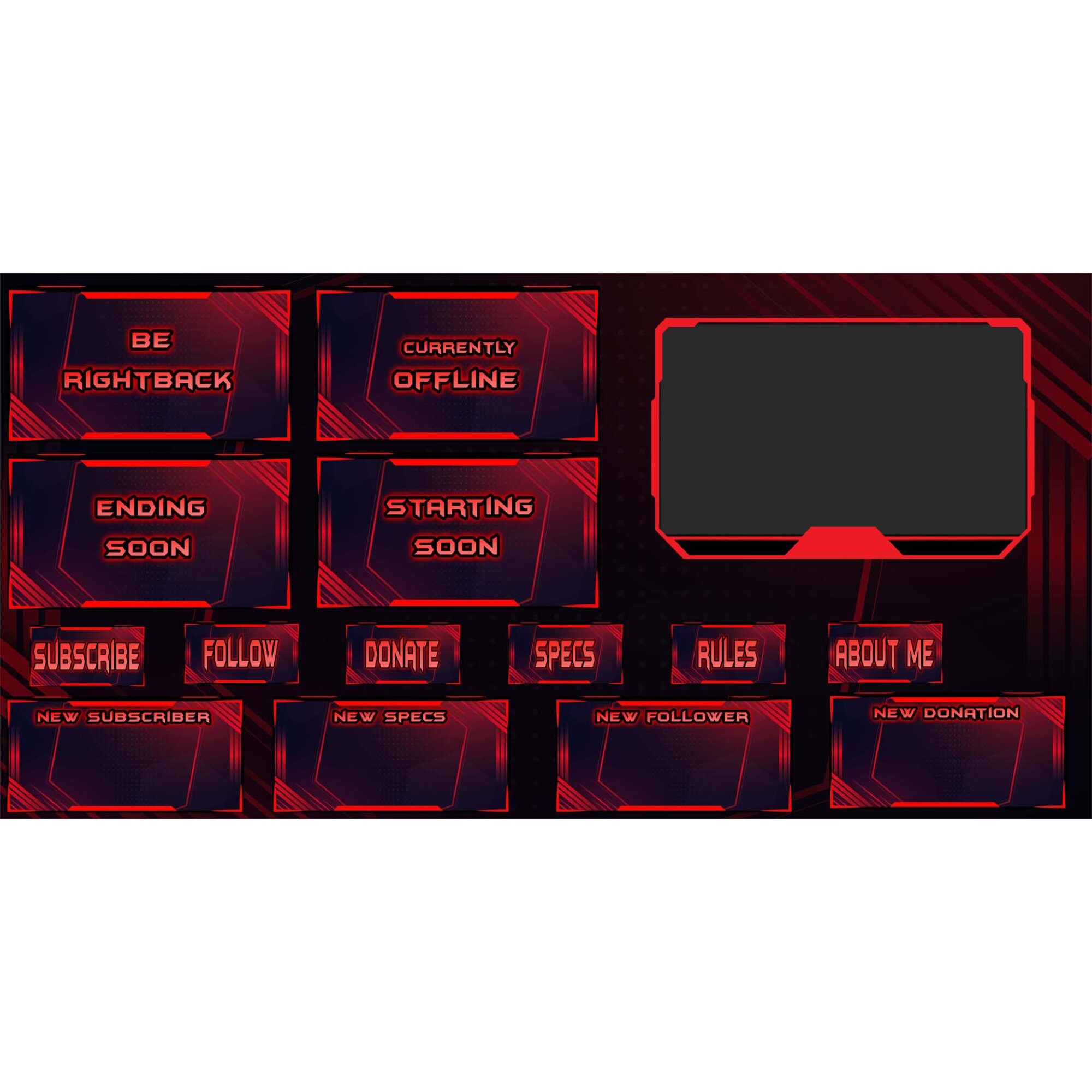Twitch Overlays, Anime Overlay Package, Twitch Alerts, Stream Overlay ...
