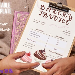 Bäckerei Rechnungsvorlage Bäckerei Geschäftseingang Vorlage Business Template Druckbare Rechnung Bearbeitbare Rechnung Canva Rechnungsvorlagen