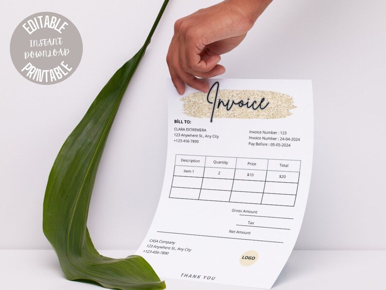 5 Invoice Template Billing Template Glitter Business Invoice Small ...
