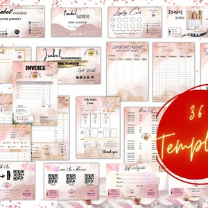 Kuchen Business BundleBäckerei Business BundleBäckerei Branding Kit Kuchen Pflege Karte Kuchen BestellscheinBäckerei BestellscheinBäckerei Rechnung Scan To Pay