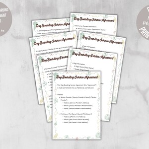 Dog Boarding Contract Dog Boarding Business Pet Boarding Report Card Pet Boarding Business Pet Sitting Contract Pet Sitting Forms