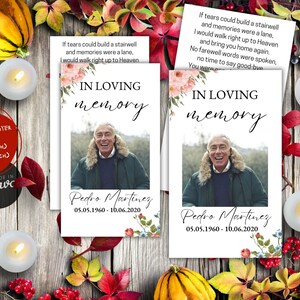 Funeral Prayer Card Digital Download Printable Memorial Prayer Card Celebration of Life Prayer Cards for Funerals Obituary Card