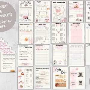 Kuchen Business Bundle Kuchen Bestellschein Kuchen Rechnungsvorlage Kuchen Verkaufsvertrag Scan To Pay Vorlage Expense Tracker Kuchen Menü Quittungsform