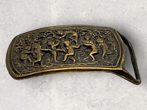 Vintage belt, buckle hand cast