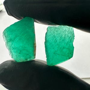 AAA Grade Emerald Crystal | Emerald Chips | Natural Raw Emerald Slices | Natural Green Emerald Rough | Raw Emerald | May Birthstone Gifts