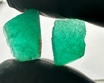 AAA Grade Emerald Crystal | Emerald Chips | Natural Raw Emerald Slices | Natural Green Emerald Rough | Raw Emerald | May Birthstone Gifts