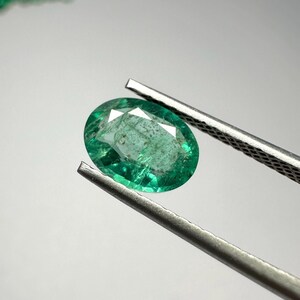 1.10 Cts Natural Emerald Oval | Zambian Emerald | Vivid Green | For Making Jewellery | 100% Natural | May Birthstone
