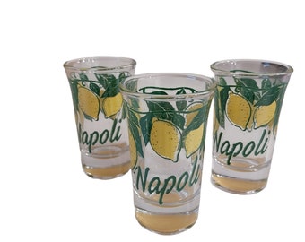 Limoncello glasses Naples, Capri, Sorrento 6 pieces