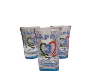 Limoncello glasses Napoli Scudetto 6 pieces