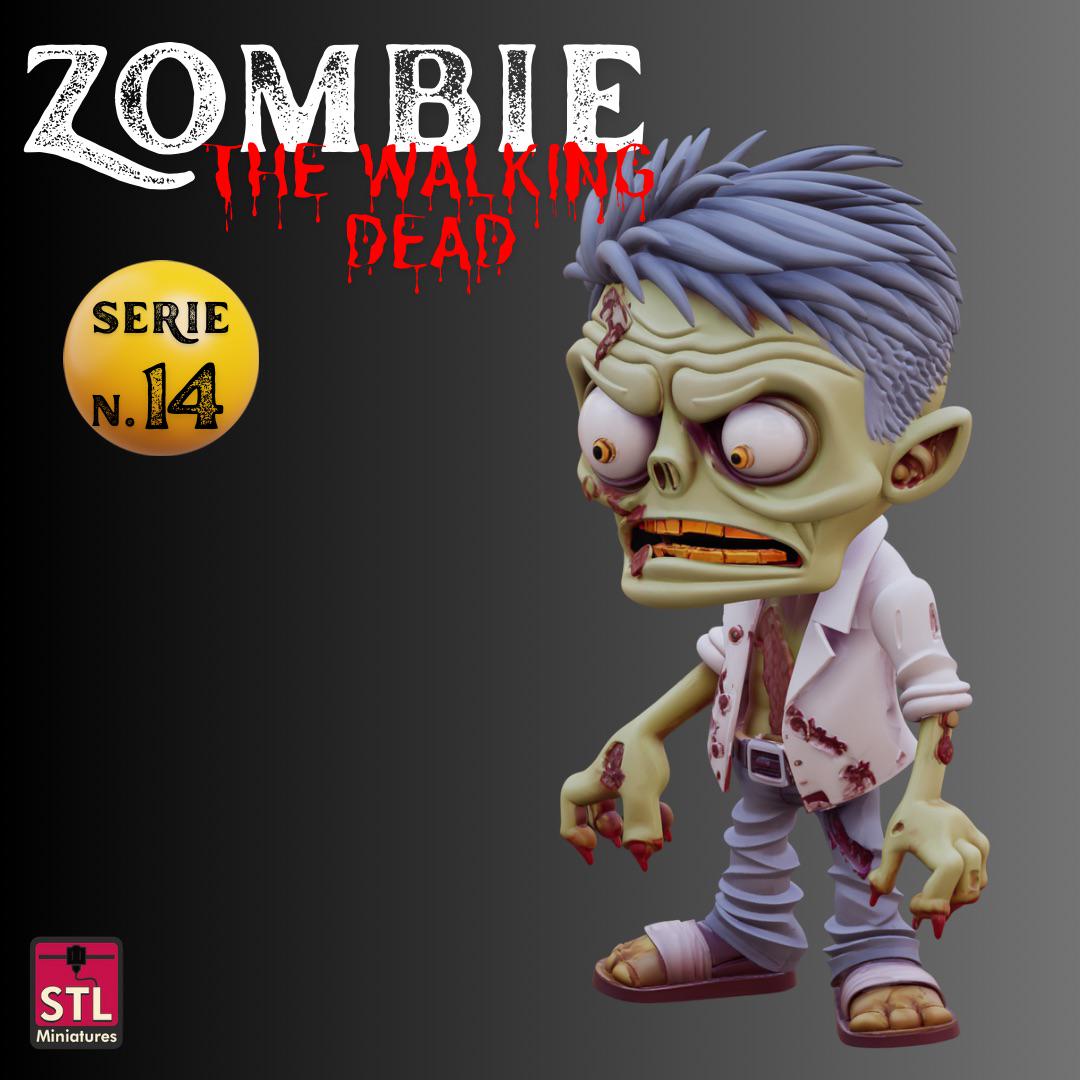 STL File – Chibi Zombie Inspired by The Walking Dead – Detailed Horror Miniature