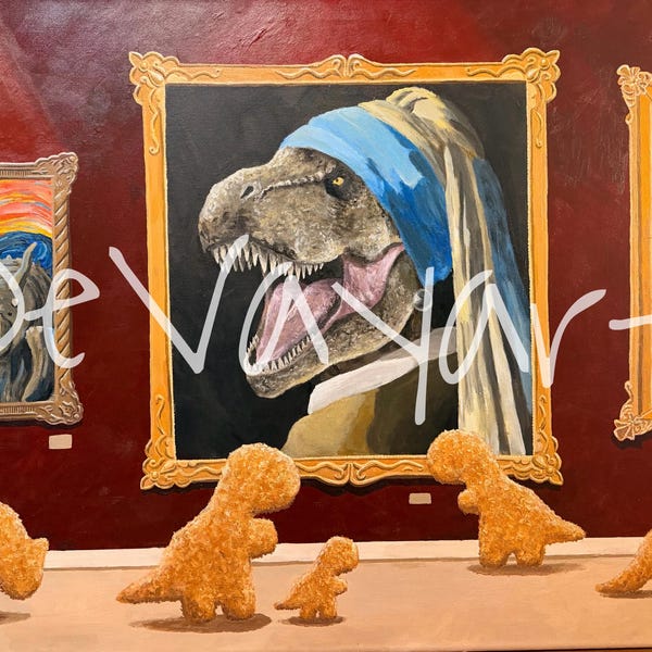 Dino Nuggets Museum Paper Print