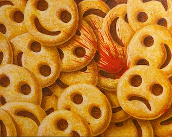 Smiley-Pommes 30x17