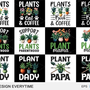 Planting Typography Design Bundle, Dying Plant In Planter, Planting Typography design, Gardening Typography Design