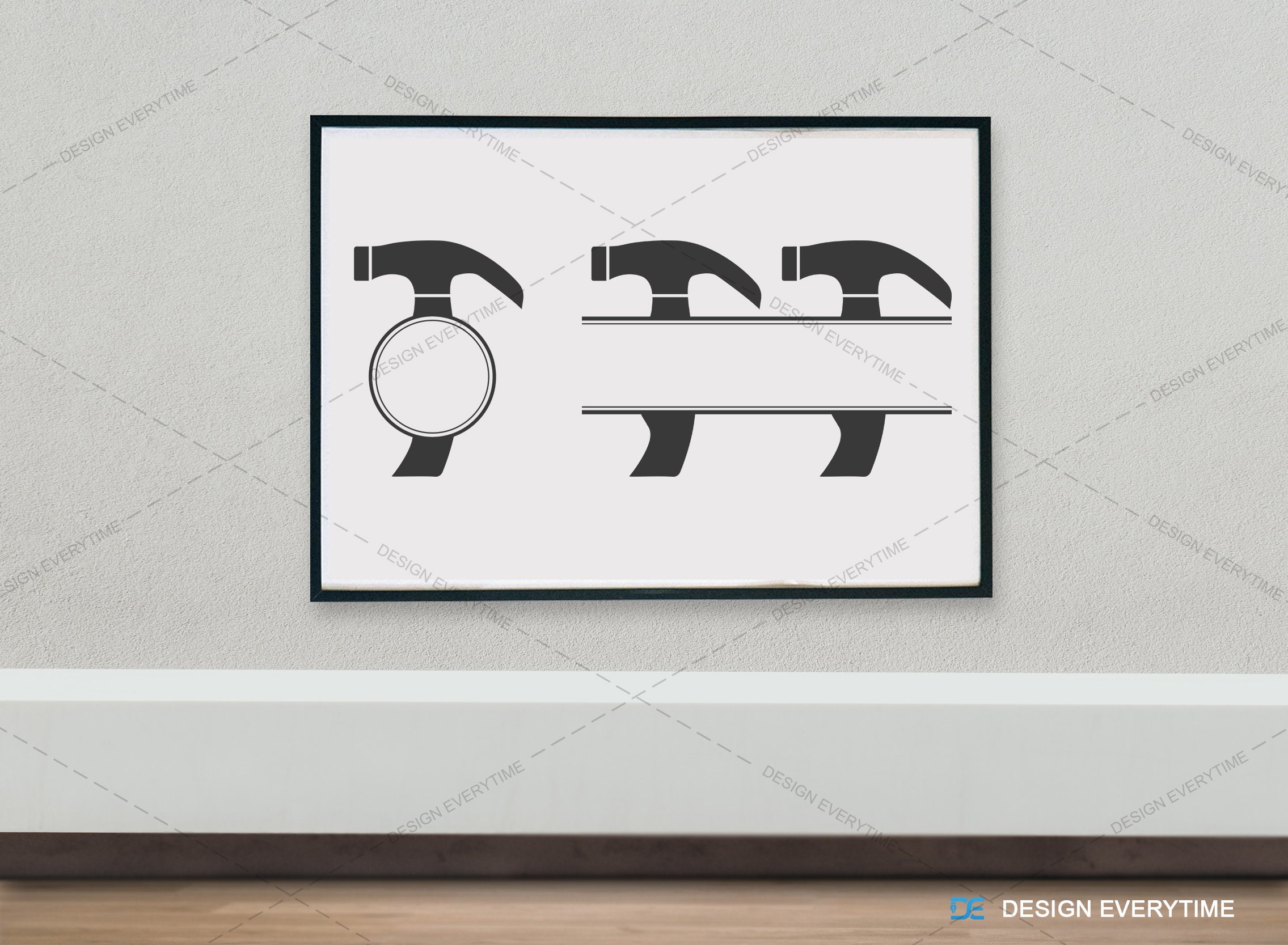 Hammer Clipart SVG Bundle, Hammer Illustration Bundle, Carpenter Vector