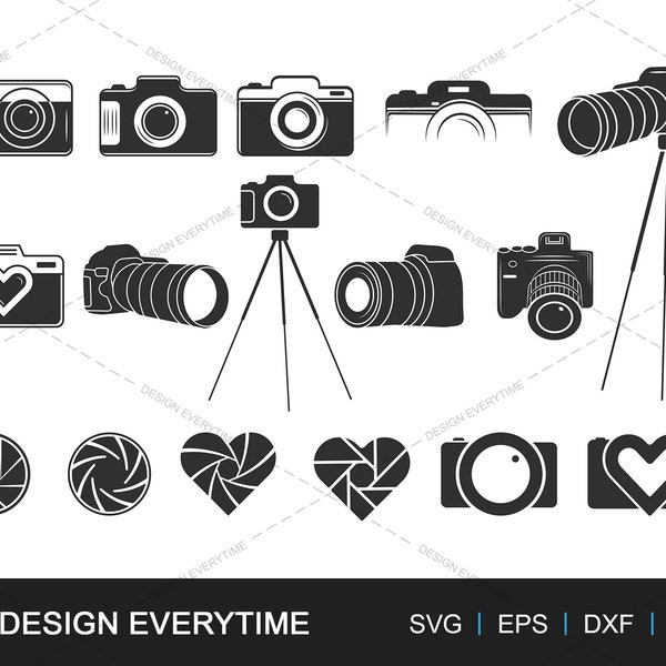 Camera Silhouette SVG Bundle, Camera Vector SVG Bundle, Camera Icon, Camera Vector, Photography Icon Bundle, World Photography Bundle, SVG