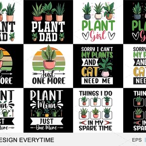 Planting Typography Design Bundle, Dying Plant In Planter, Planting Typography design, Gardening Typography Design