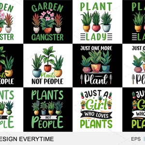 Planting Typography Design Bundle, Dying Plant In Planter, Planting Typography design, Gardening Typography Design