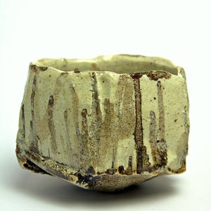 Chawan. Handmade Ceramic Matcha Tea Bowl. Japanese-Style Cream Tea Ceremonial Cup for Tea, Coffee or Food. Wabi-Sabi Japandi Style Cafe Cup.