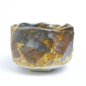 Chawan. Handmade Brown Ceramic Matcha Tea Bowl. Japanese-Style Tea Ceremonial Cup for Tea, Coffee or Food. Wabi-Sabi Japandi Style Cafe Cup.