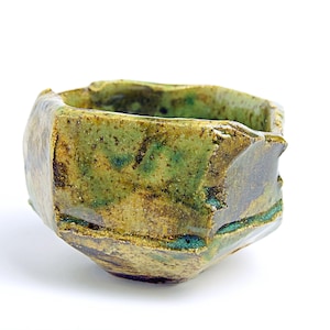 Chawan. Handmade Ceramic Matcha Tea Bowl. Japanese-Style Tea Ceremonial Cup for Tea, Coffee or Food. Wabi-Sabi Japandi Style Cafe Cup.