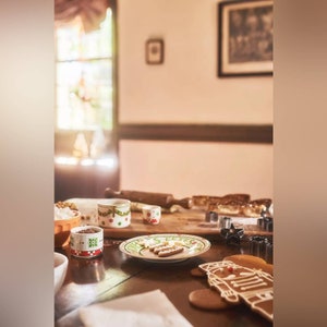 ANTHROPOLOGIE Festive Bistro Tile Dessert Plate image 5