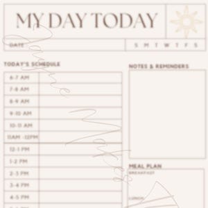 Printable Daily Planner | Daily To-Do List PDF | Schedule Organizer | Time Block Planner | Minimalist Productivity Sheet