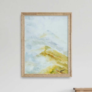Mountains Abstract Landscape Art Print, Watercolor Painting, Wall Decor, Landscape Art, Art Lover Gift, Watercolor Art Print