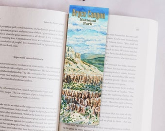 Bryce Canyon National Park Printable Bookmark, Watercolor Bookmarks, Watercolor Painting, Art Lover Gift, Travel Art, National Park Art