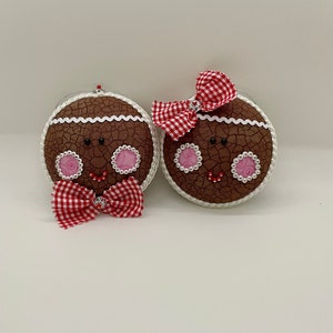 Gingerbread Christmas Ornament, Gingerbread Girl And Boy Ornament Set, No Sew Quilted Ornament, Christmas Gift Idea